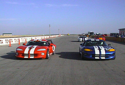 Dodge Vipers on the track at Willow Springs